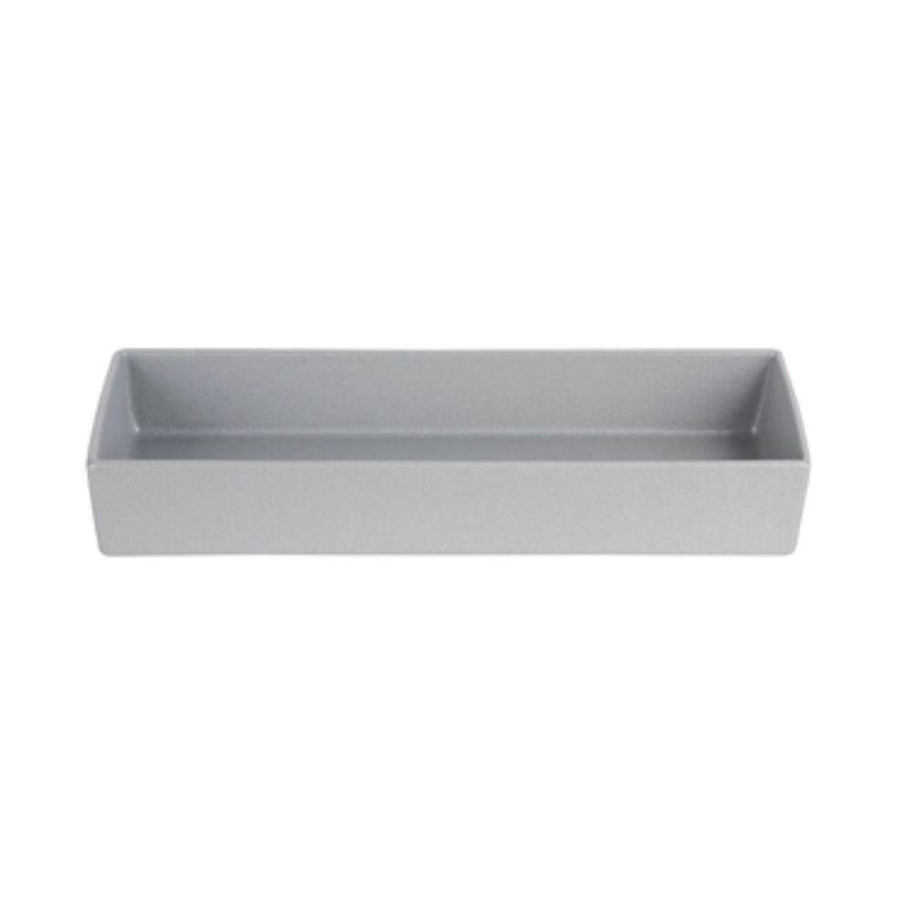COMP04CH 5.3 qt. Rectangular Straight Sided Salad Bowl - Chocolate - Classic Finish - 6.89 x 20 in. - 3 in. Deep
