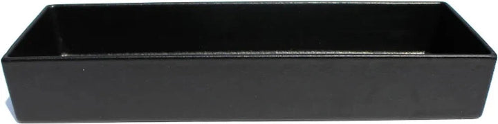 COMP04-MOD-BB 5.3 qt. Rectangular Straight Sided Salad Bowl - Black - Mod Smooth Finish - 6.89 x 20 in. - 3 in. Deep