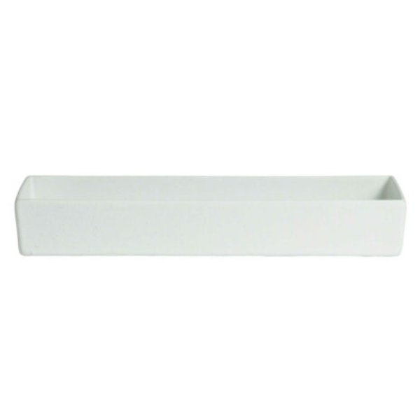 COMP04MW 5.3 qt. Rectangular Straight Sided Salad Bowl - Marble White - Classic Finish - 6.89 x 20 in. - 3 in. Deep