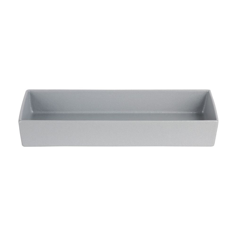 COMP04ST 5.3 qt. Rectangular Straight Sided Salad Bowl - Steel - Classic Finish - 6.89 x 20 in. - 3 in. Deep
