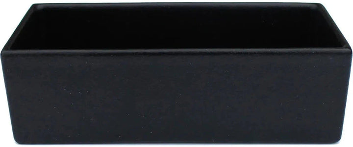 COMP05-MOD-BB 2.6 qt. Rectangular Straight Sided Salad Bar Bowl - Black - Mod Smooth Finish - 5 x 14.88 in. - 3 in. Deep