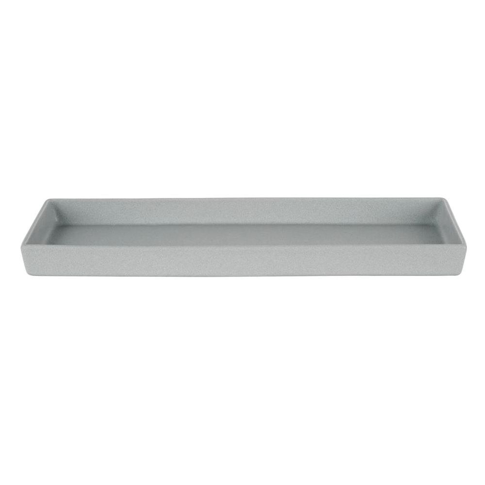 COMP09ST 2.1 qt. Rectangular Straight Sided Salad Bowl - Steel - Classic Finish - 6.97 x 19.84 in. - 1.54 in. Deep