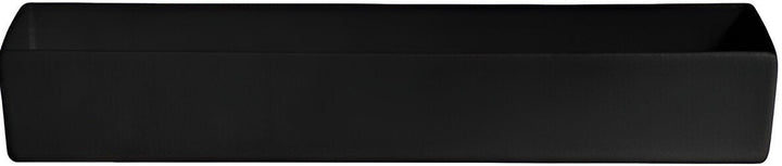 COMP10-MOD-BB 2 qt. Rectangular Straight Sided Salad Bar Bowl - Black - Mod Smooth Finish - 12.79 x 10.43 in. - 1.5 in. Deep