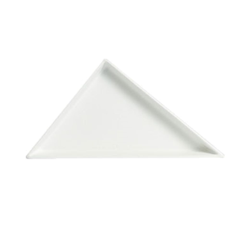 COMP11BB 27.05 oz Triangle Platter with Straight Edges - Black - Classic Finish - 16.14 x 8.07 in. - 1.57 in. Deep