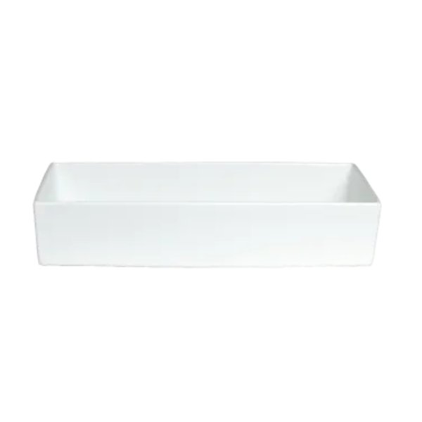 COMP16 12.4 qt. Rectangular Straight Sided Salad Bowl - 19.25 x 11.5 in. - 4 in. Deep