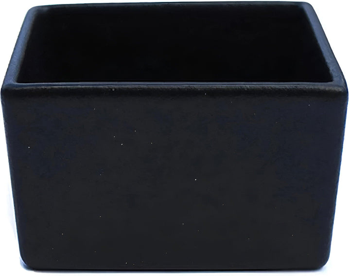 COMP18-MOD-BB 7.9 qt. Square Straight Sided Salad Bar Bowl - Black - Mod Smooth Finish - 10 in. - 6 in. Deep