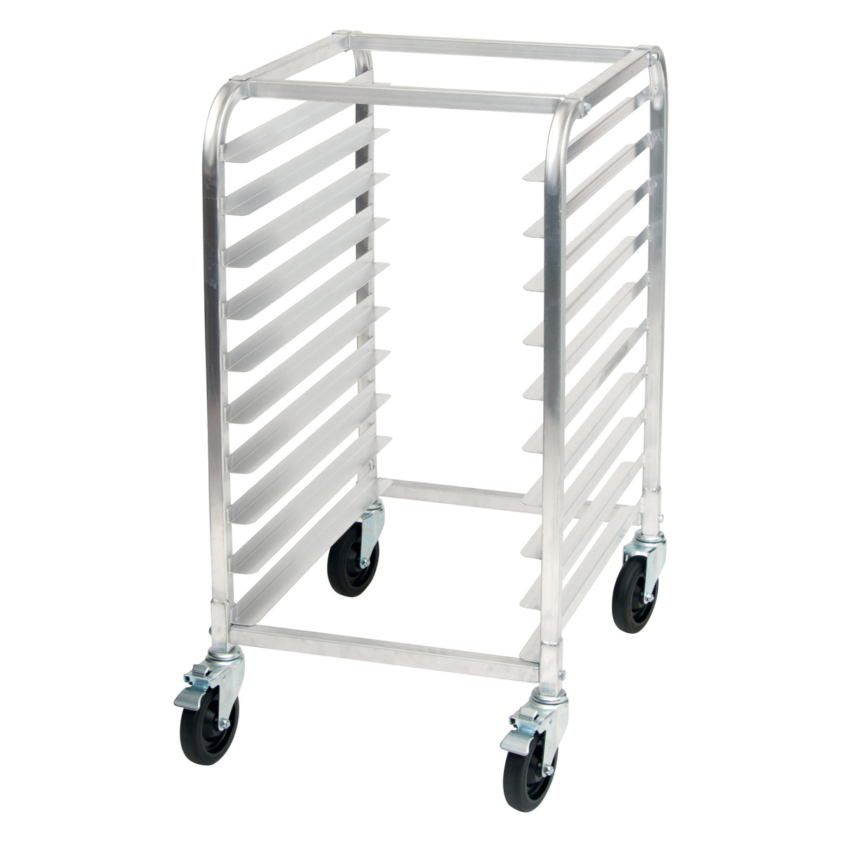 Picture of Winco ALRK-10BK 10-Tier End-Load Sheet Pan Rack with Brakes - 3 in. Spacing - NSF