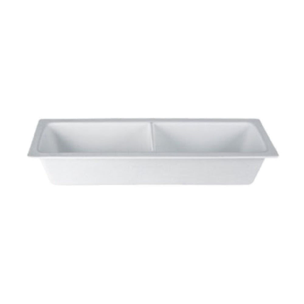 IH2-41D-MOD- 3.2 qt. Half Size Long Deep Food Pan 2-4 with Horizontal Divider - Mod Finish - 20.67 x 6.3 in. - 3.94 in. Deep