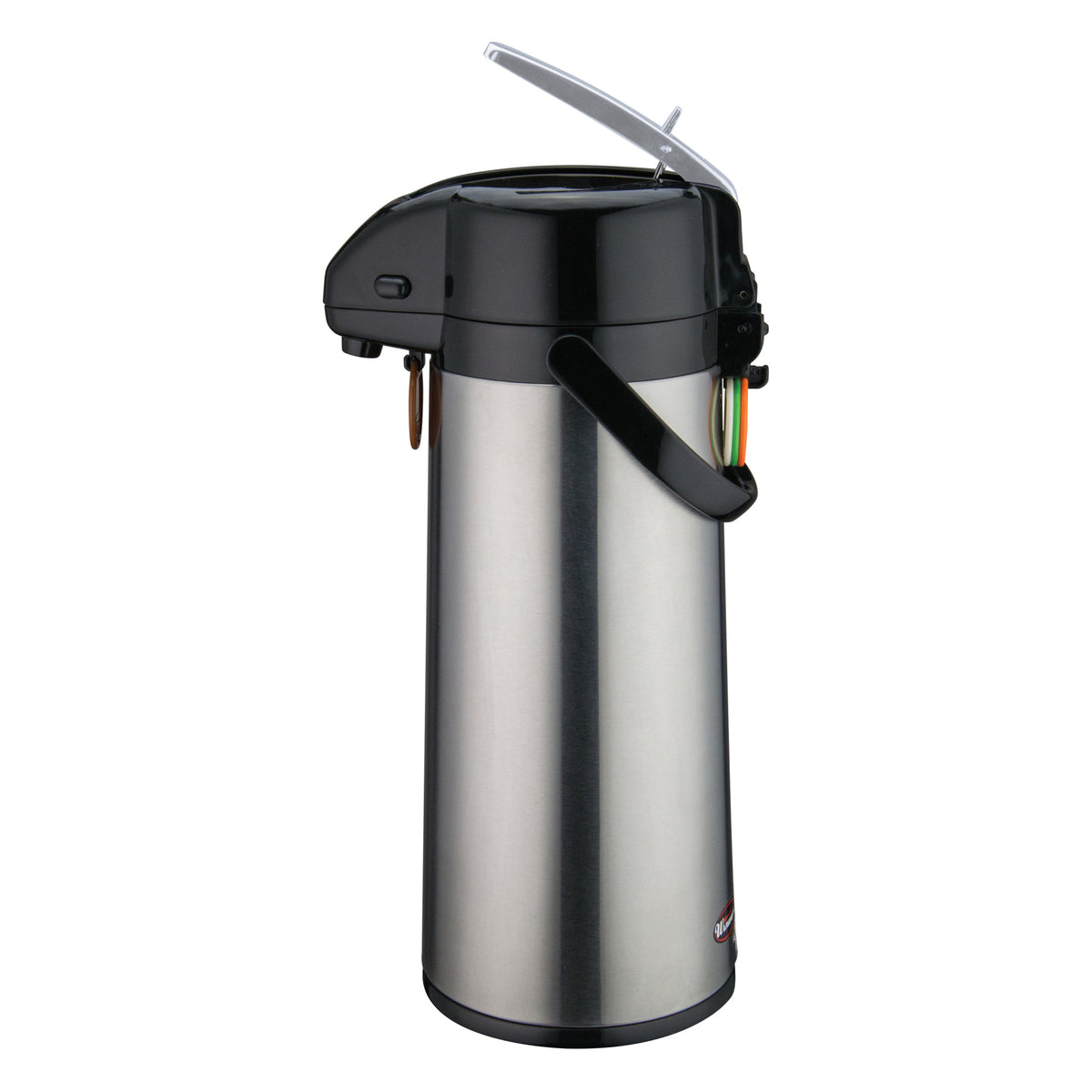 Picture of Winco AP-825 Glass Lined Airpot with Lever Top, Stainless Steel Body - 2.5 Liter
