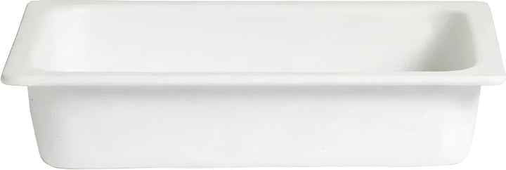 IH1F-MOD-WW 9 qt. Full Size Food Pan 1 - White - Mod Smooth Finish - 20.87 x 12.8 & 1 x 2.5 in. - 2.56 in. Deep