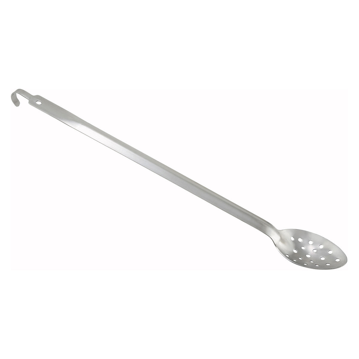 Picture of Winco BHKP-21 21 in. Heavy-Duty Basting Spoon with Hook, 2 mm - Perforated