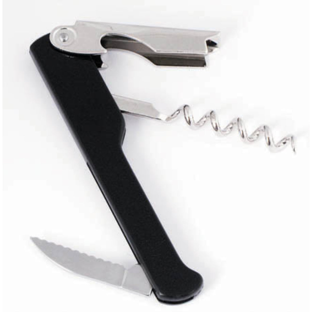 Picture of Winco CO-712 Waiters Cork Screw, Economy - Black - Stainless Steel