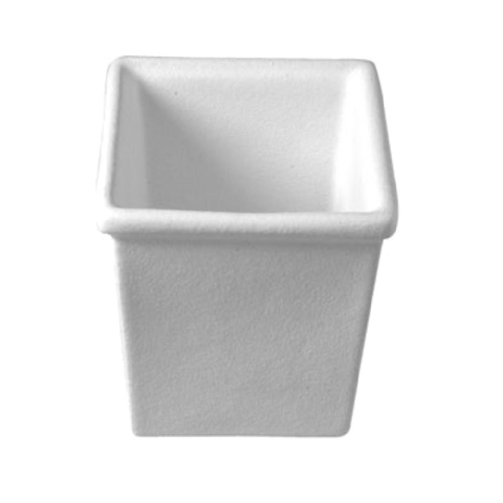 IS014CH 2.1 qt. Square Salad Bar Bowl - Chocolate - 6.3 in. - 7 in. Deep