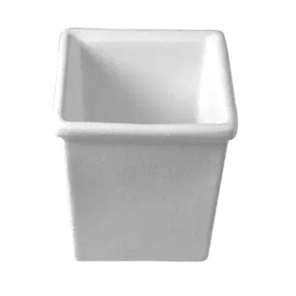 IS014LT 2.1 qt. Square Salad Bar Bowl - Latte - 6.3 in. - 7 in. Deep