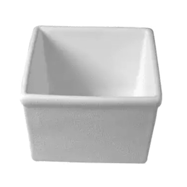 IS015MC 5.8 qt. Square Salad Bar Bowl - Mocha - 9.65 in. - 6 in. Deep