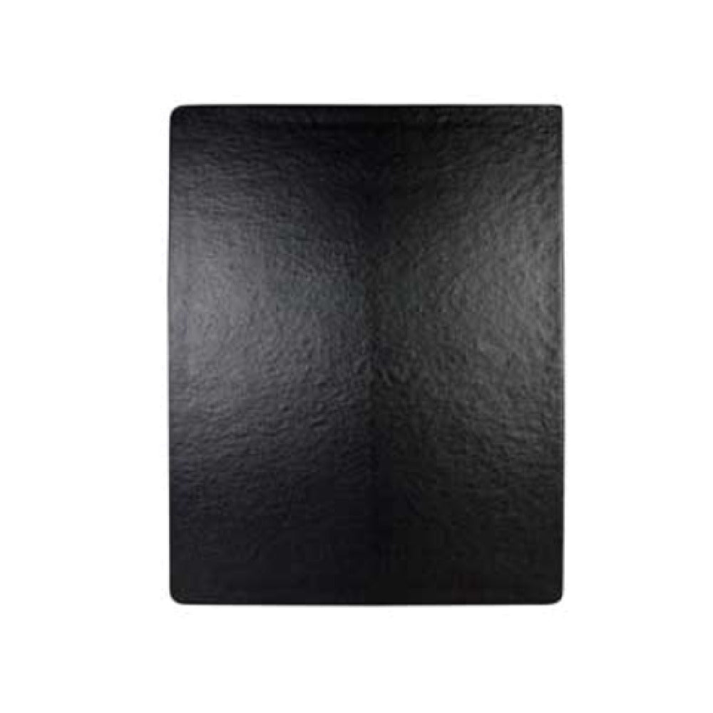 T0BF15BB 10.82 x 13.25 in. Resin Coated Aluminum Solid Half Tile - Black