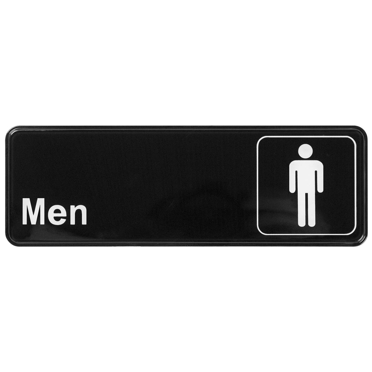 Winco SGN-311 Men Sign w/ Symbol - 3 x 9, Black