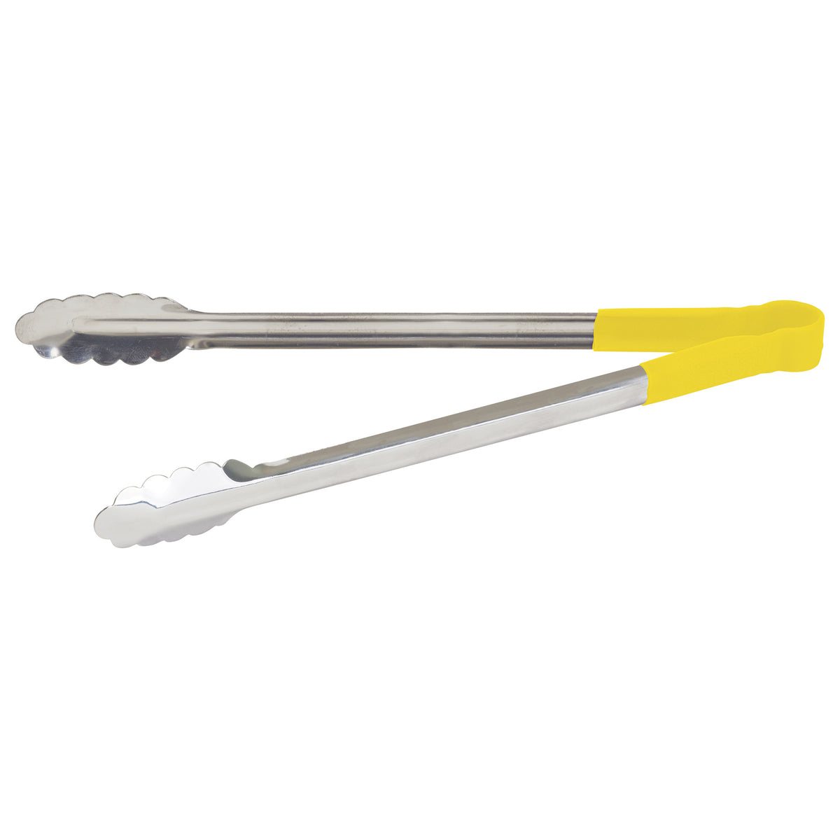Picture of Winco UTPH-16Y Heat Resistant Heavy-Duty Utility Tongs with Polypropylene Handle - 16 in., Yellow