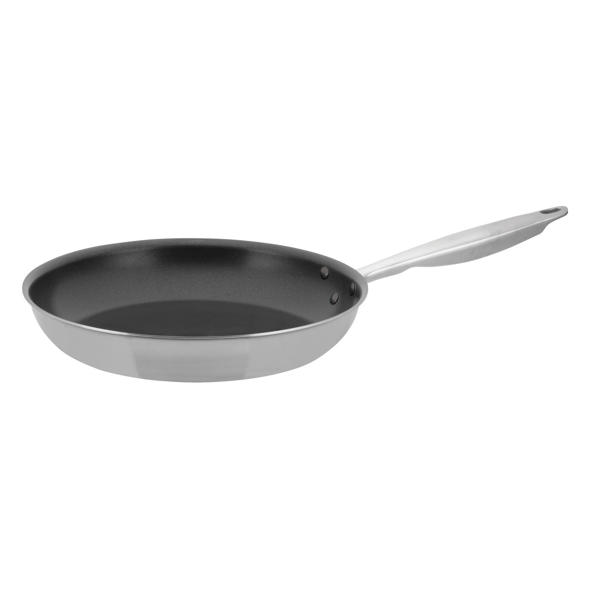 Picture of Winco TGFP-12NS Tri-Gen Tri-Ply Stainless Steel Fry Pan, Non-Stick - 12 in. Dia.