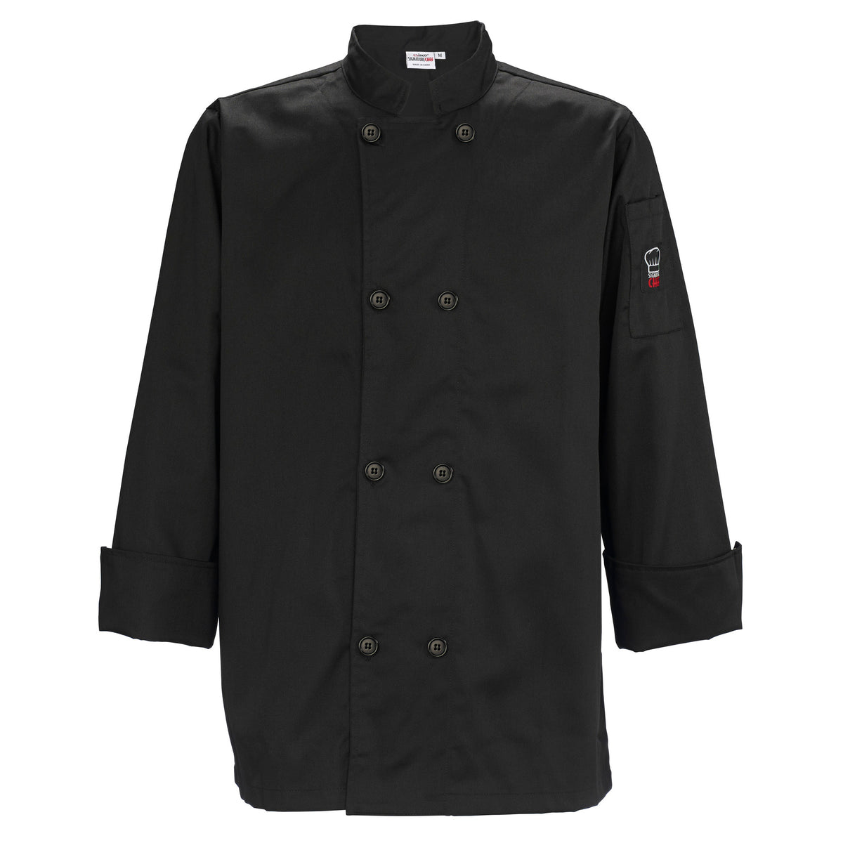 Picture of Winco UNF-6KL Mens Tapered Fit Chef Jacket, Black - Large