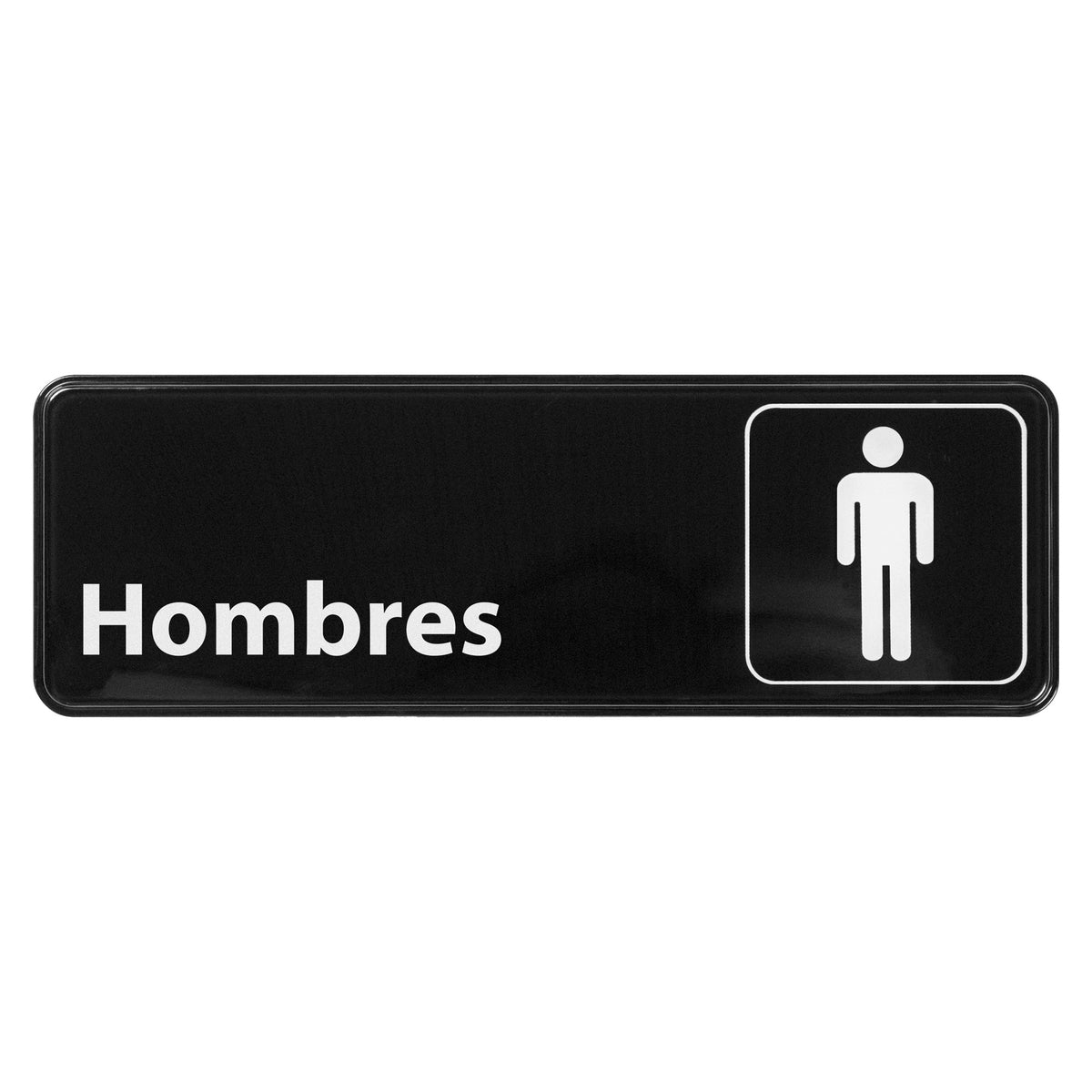 SGN-368 Information Signs, 9 x 3 in., Spanish - Men