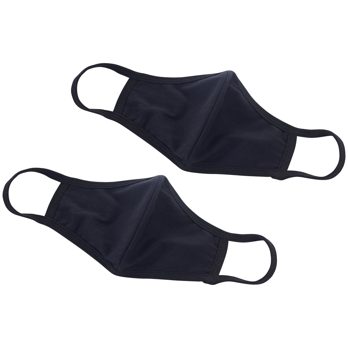 Picture of Winco MSK-1KML Reusable Face Mask&#44; 2-Ply Cotton&#44; 100 Percent - Black - Medium & Large - Pack of 2