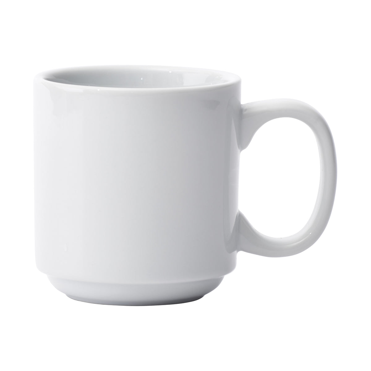 Picture of Winco MMC-12 Mangula Stacking Mug, 12 oz, White Porcelain, 36 Piece