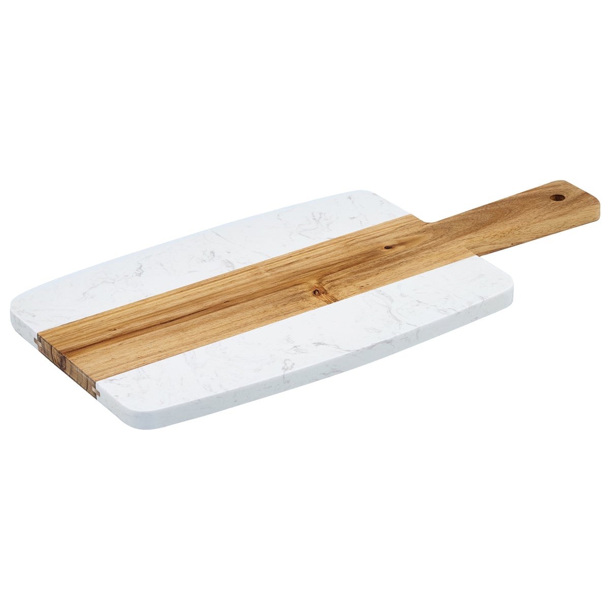 Picture of Winco SBMW-157 Marble & Wood Serving Board - 15.25 x 7 in.