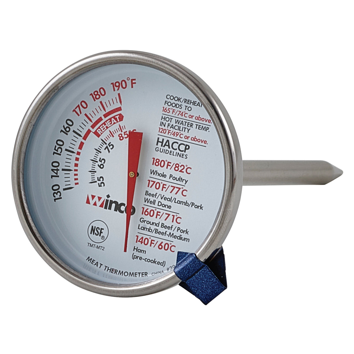 Picture of Winco TMT-MT2 Meat Thermometer - 2 in. - 5 in. Probe