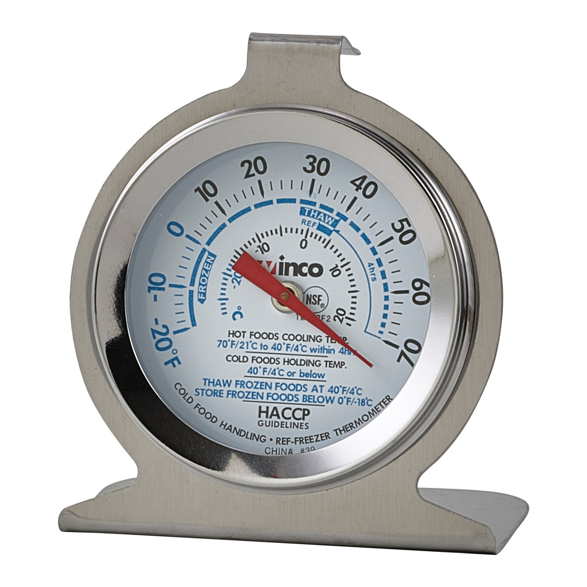 Picture of Winco TMT-RF2 Refrigerator & Freezer Thermometer - 2 in.