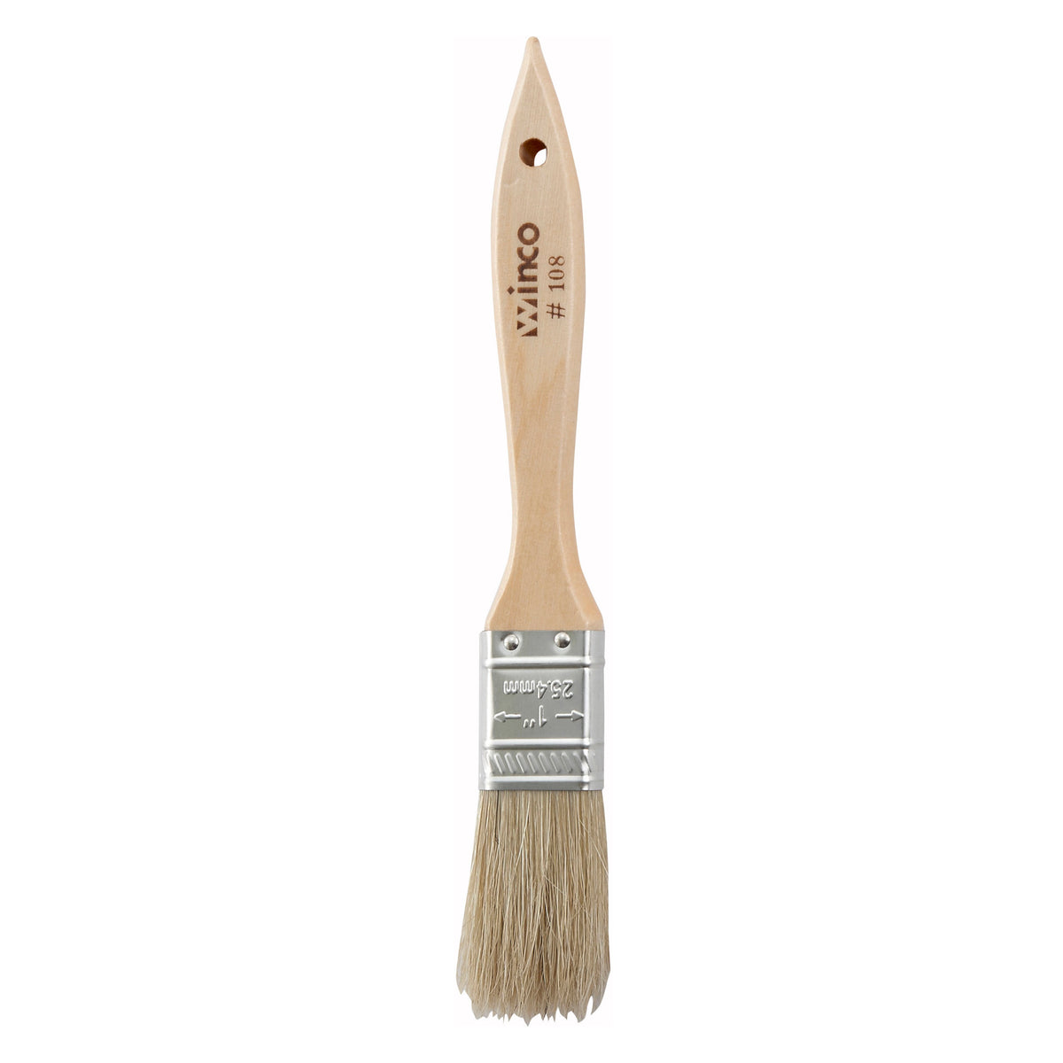 Picture of Winco WBR-10 Pastry & Basting Brush with Metal Ferrule - 1 in. Flat