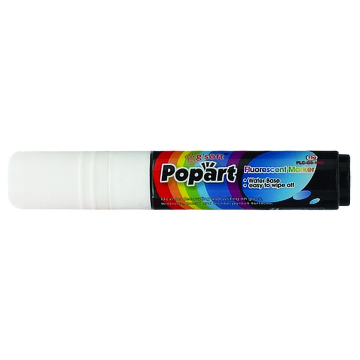 Picture of Winco MBPM-W Chisel Tip Marker, Deluxe Plus - Neon White