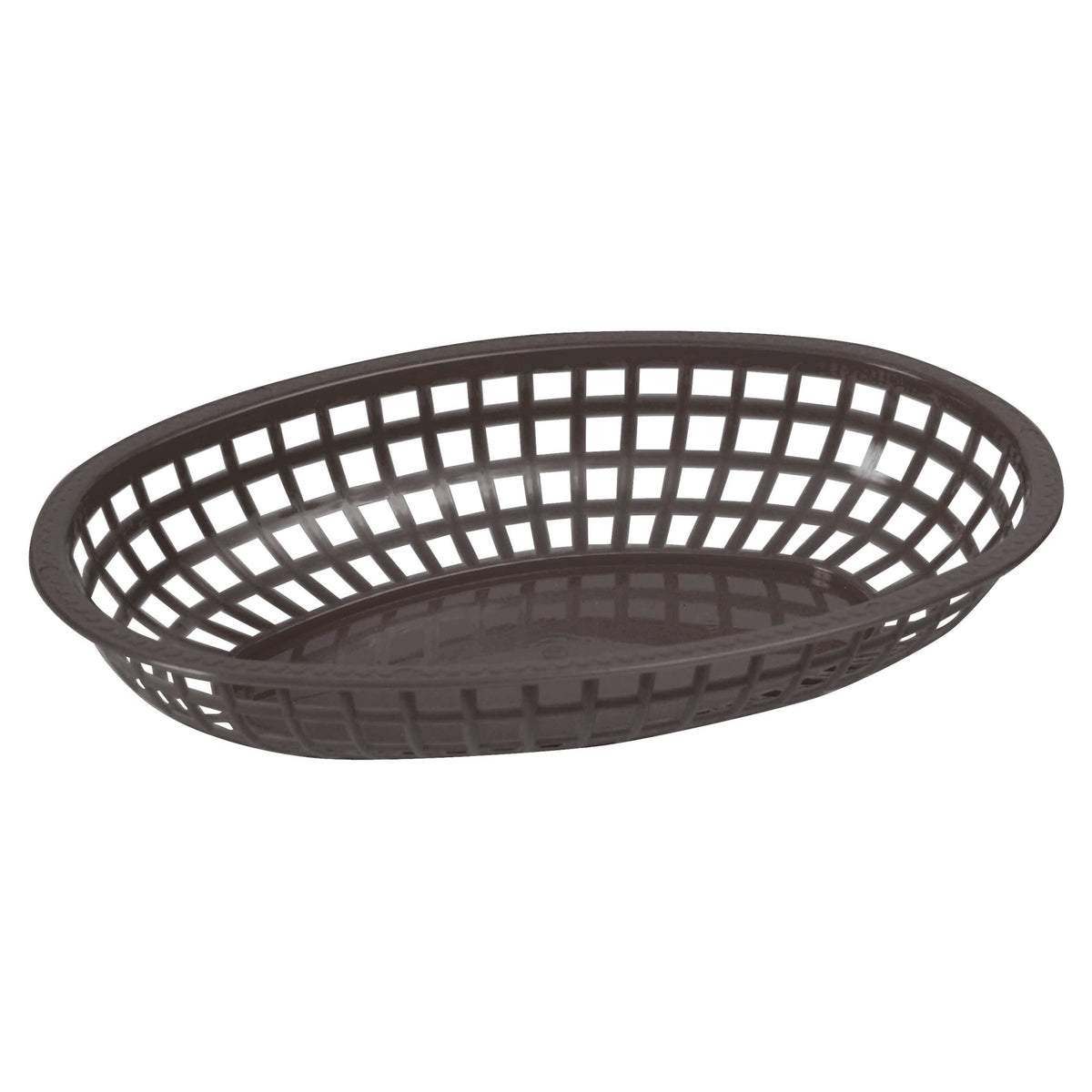 Picture of Winco POB-K Oval Fast Food Basket, 10.25 x 6.75 x 2 in. - Black