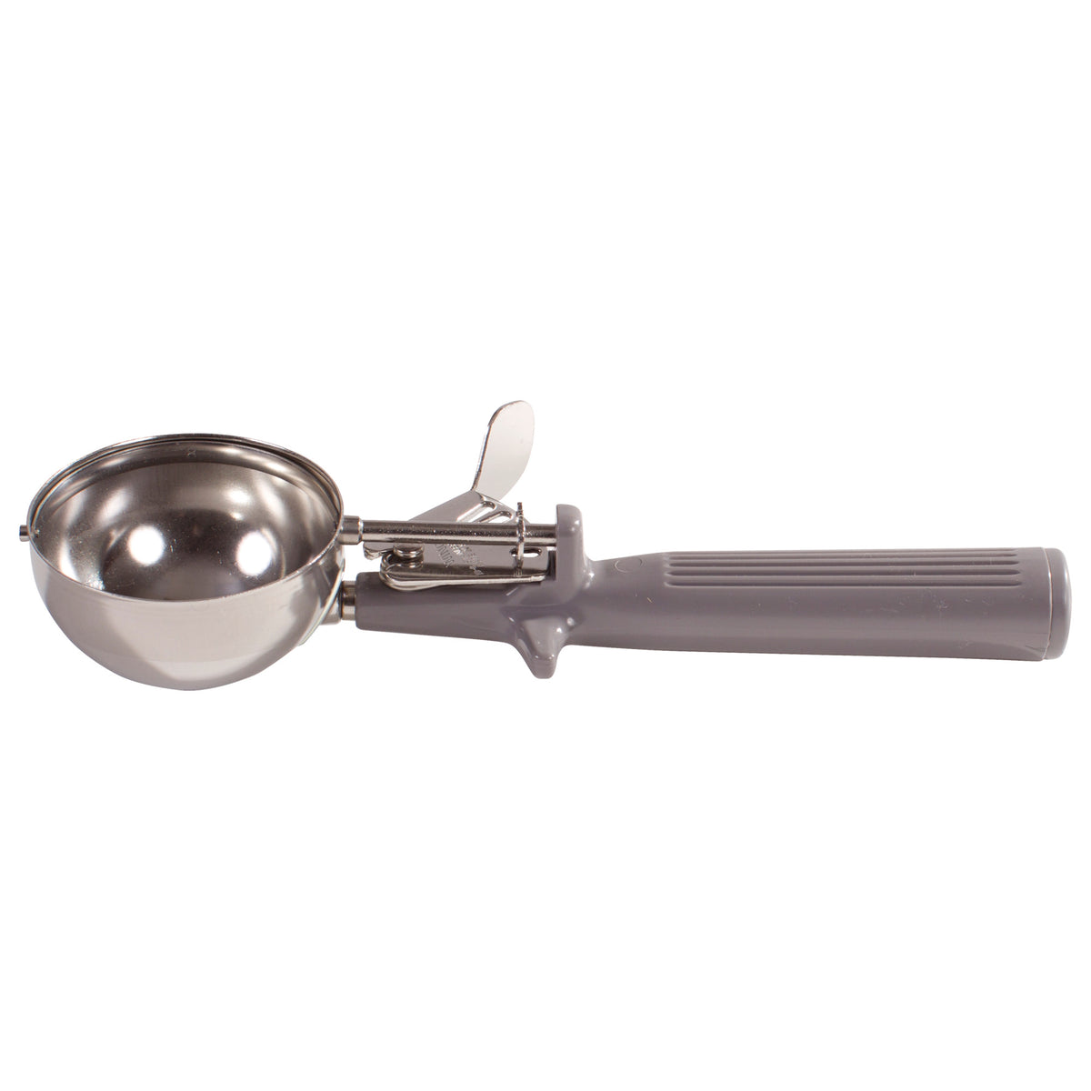 Picture of Winco ICOP-8 Prime 18-8 Stainless Steel Thumb Press Disher - Size 8 - Gray