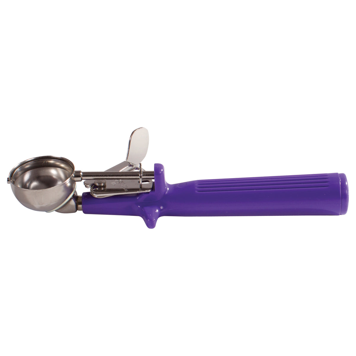 Picture of Winco ICOP-40 Prime 18-8 Stainless Steel Thumb Press Disher - Size 40 - Purple