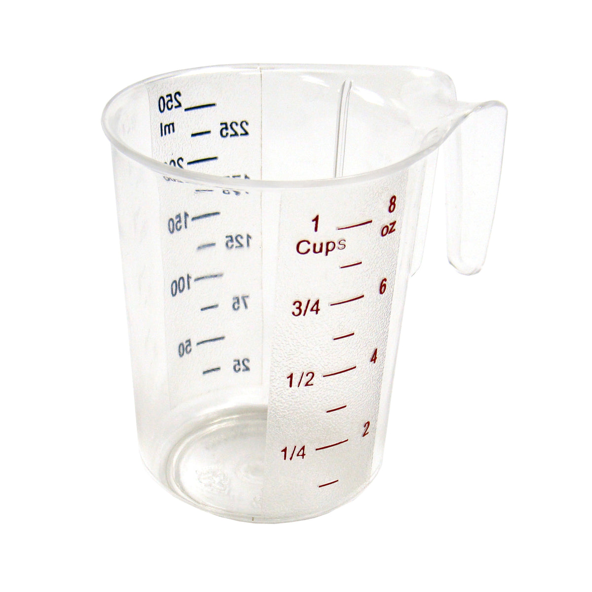 Picture of Winco PMCP-25 Polycarbonate Measuring Cup with Color Graduations - 1 Cup