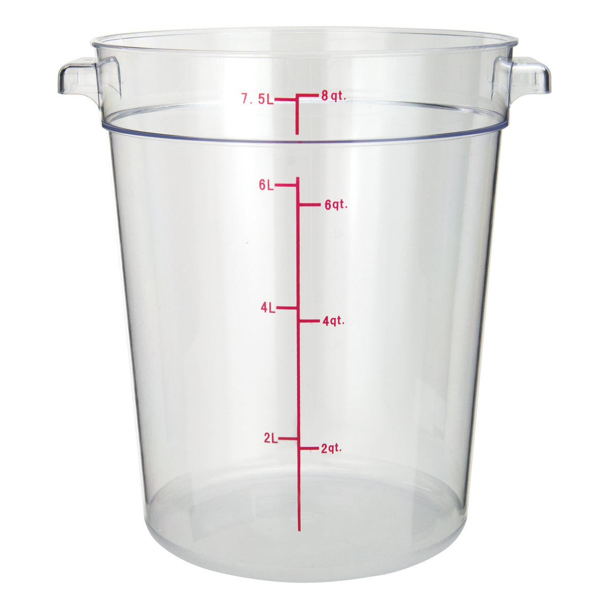Picture of Winco PCRC-8 Round Storage Container, Clear Polycarbonate - 8 qt.
