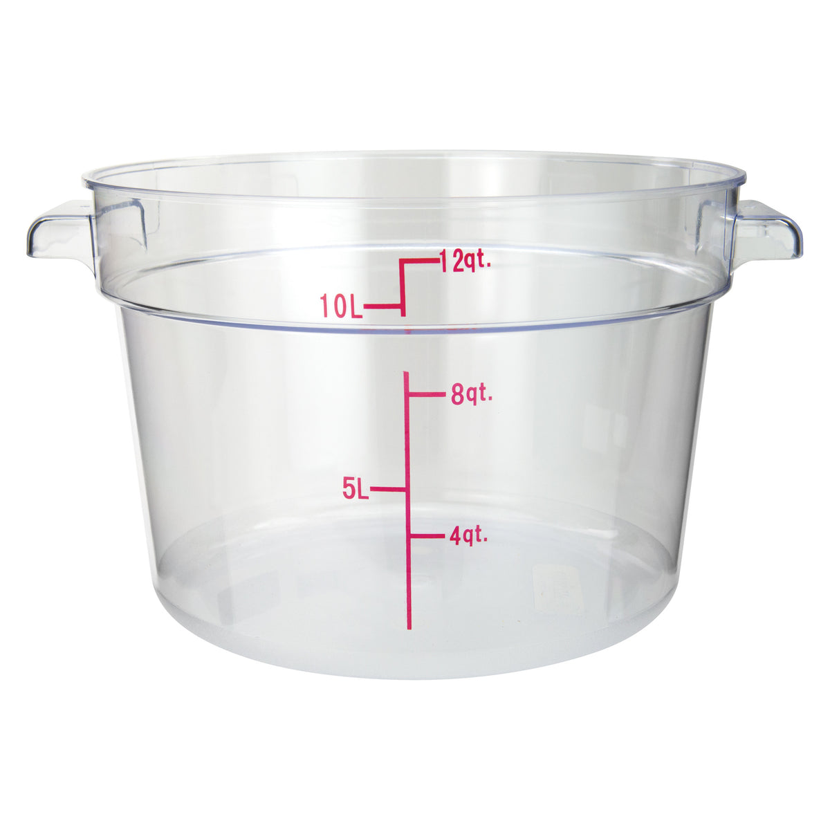 Picture of Winco PCRC-12 Round Storage Container, Clear Polycarbonate - 12 qt.