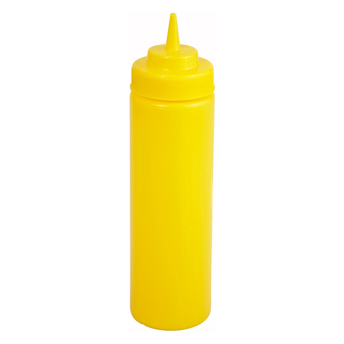 Picture of Winco PSW-12Y 12 oz Wide-Mouth Squeeze Bottles - Yellow - 6 Piece