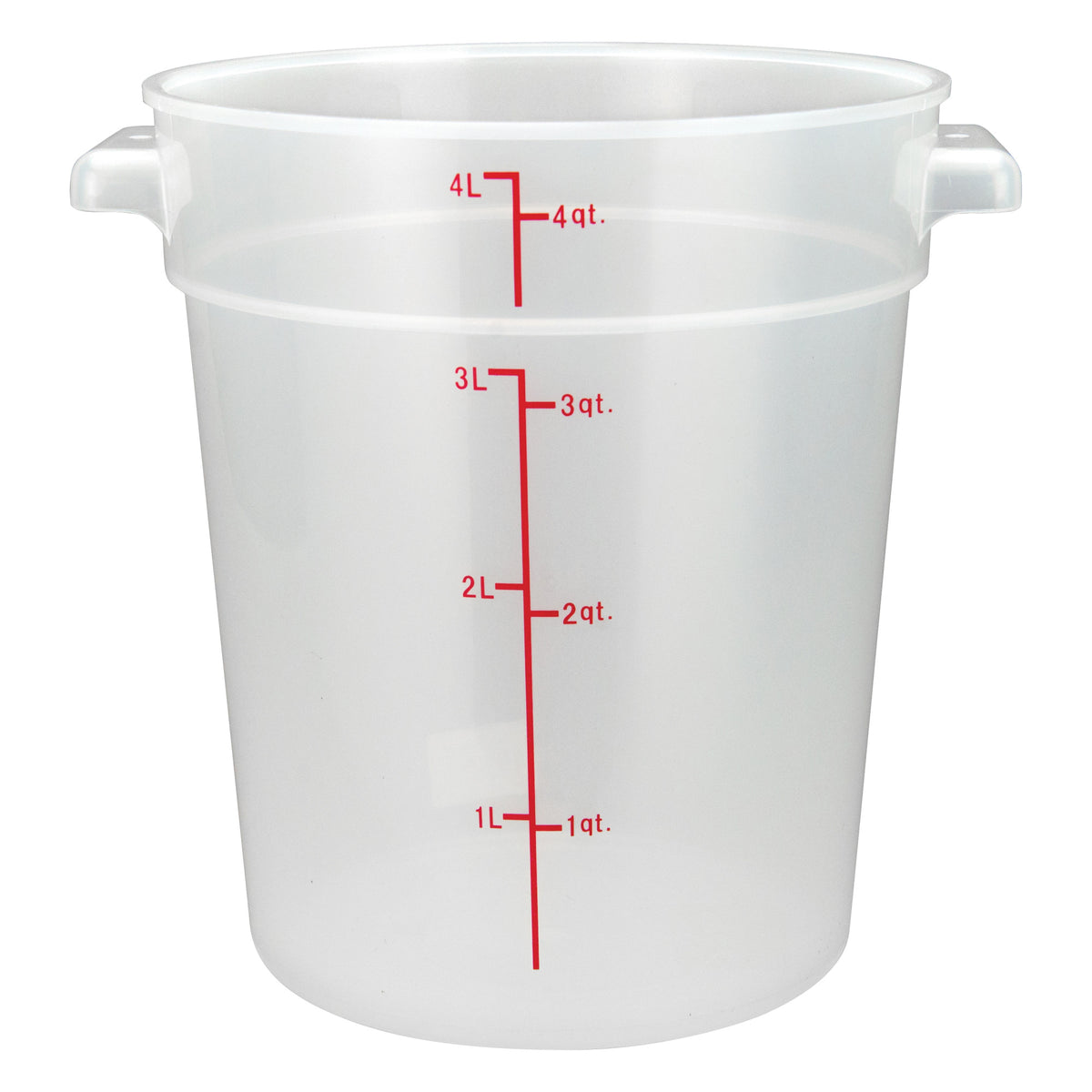 Picture of Winco PTRC-4 Round Storage Container, Translucent, Polypropylene - 4 qt.