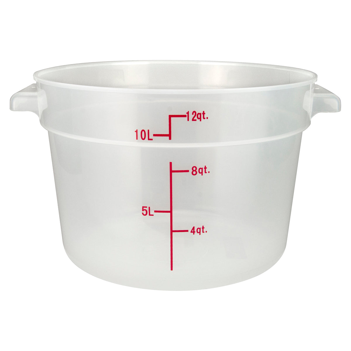 Picture of Winco PTRC-12 Round Storage Container, Translucent, Polypropylene - 12 qt.