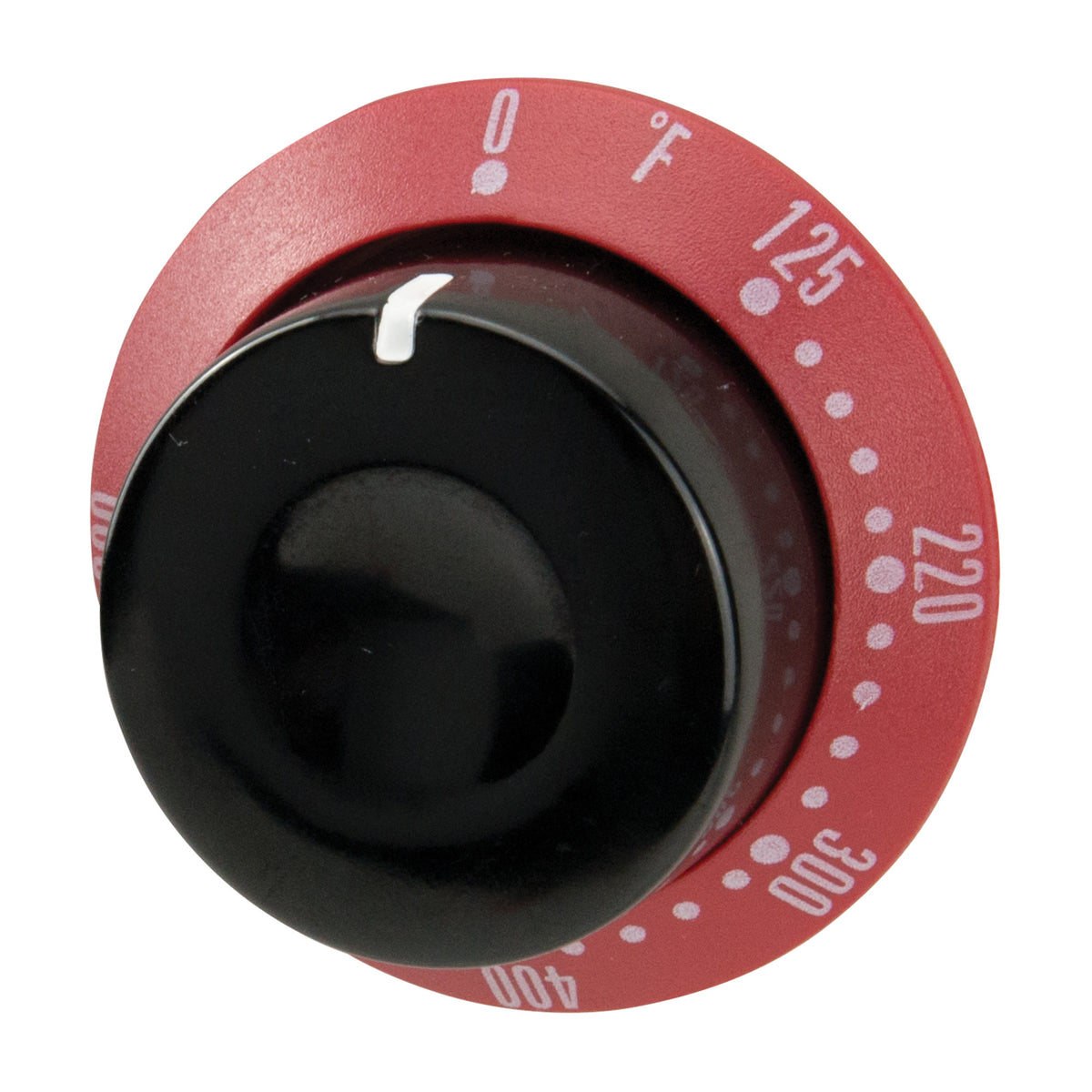 Picture of Winco EPSG-P28 Temperature Knob Insert, Includes Red Ring & Black Knob for EPG-2, ESG, EPO-1