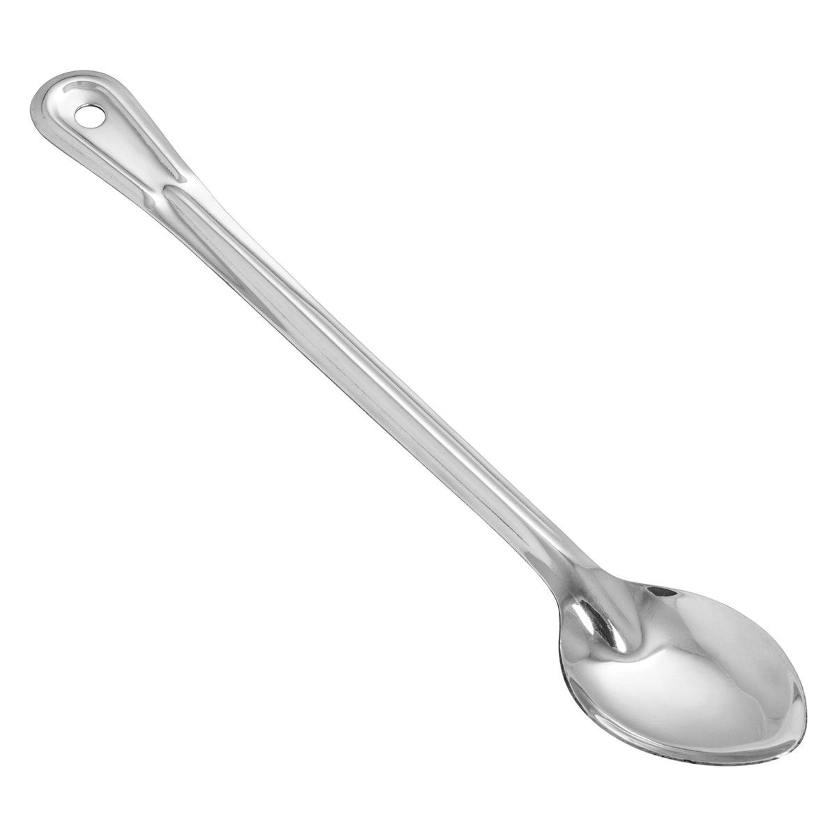 Picture of Winco BSOT-15H Heavy-Duty Basting Spoon, Stainless Steel, 1.5 mm - Solid, 15 in.