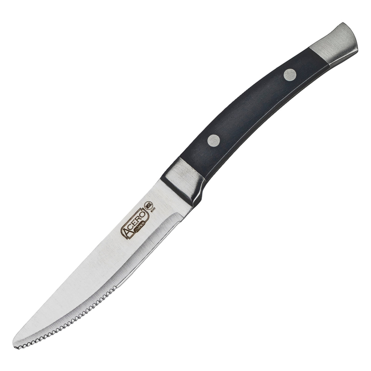 Picture of Winco SK-22 Acero Gourmet Steak Knives - Round-Tip - 12 Piece