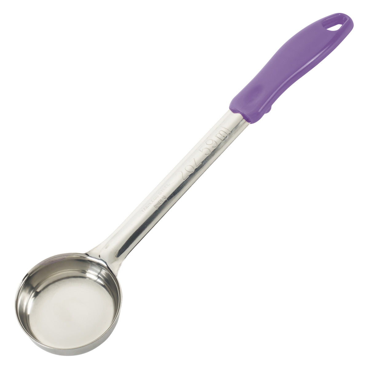Picture of Winco FPS-2P Allergen-Free Stainless Steel Portioners - Solid, 2 oz, Purple