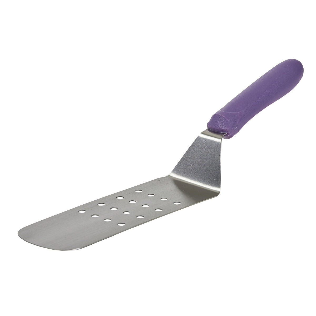 Picture of Winco TWP-91P Allergen-Free Perforated Flexible Turner with Offset, 8.25 x 2.88 in. Blade, Purple