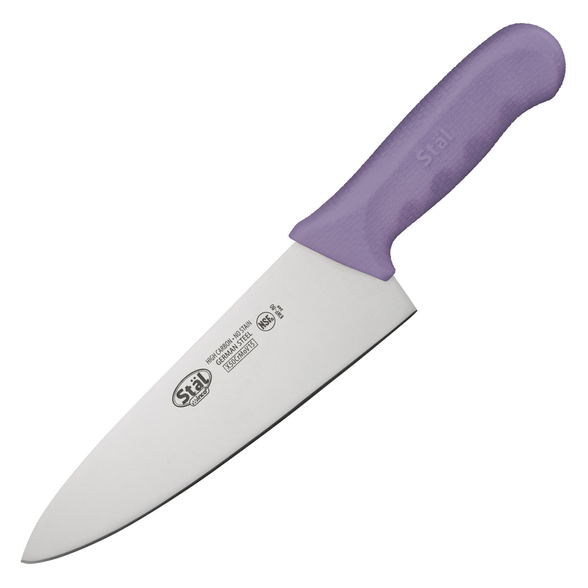 Picture of Winco KWP-80P Allergen-Free 8 in. Chefs Knife, Purple