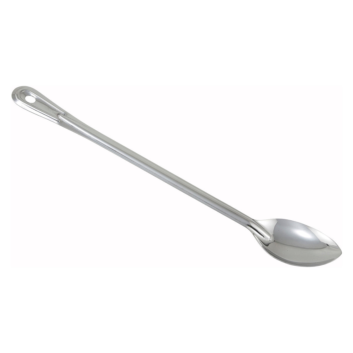 Picture of Winco BSOT-18 Heavy-Duty Basting Spoon, Stainless Steel, 1.5 mm - Solid, 18 in.