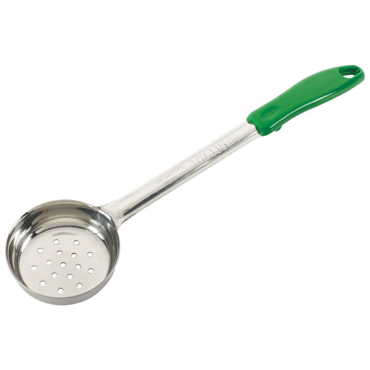 Picture of Winco FPP-4 4 oz Perforated Food Portioner, Green, Stainless Steel
