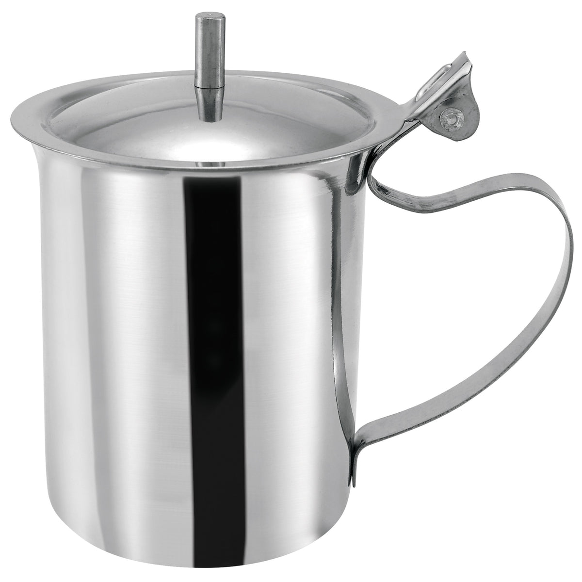 Picture of Winco SCT-10 10 oz Creamer Server with Knob, Stainless Steel